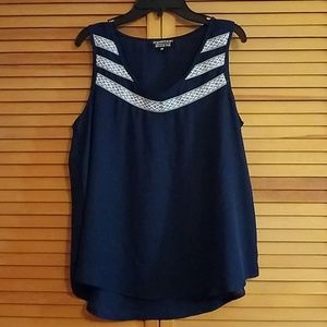 Stitch fix Papermoon navy high-low sleeveless t